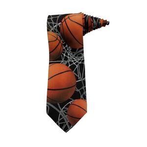 Ralph Marlin Just Balls Basketball Zone Vintage Novelty Necktie Polyester